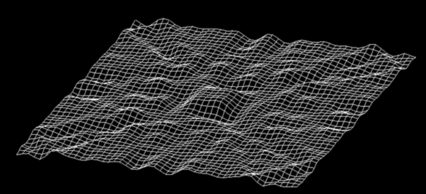 Wireframe terrain mesh